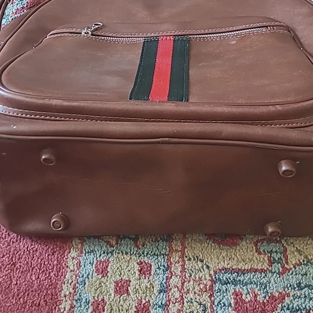 VINTAGE STRIPE CROSSBODY MESSENGER BAG